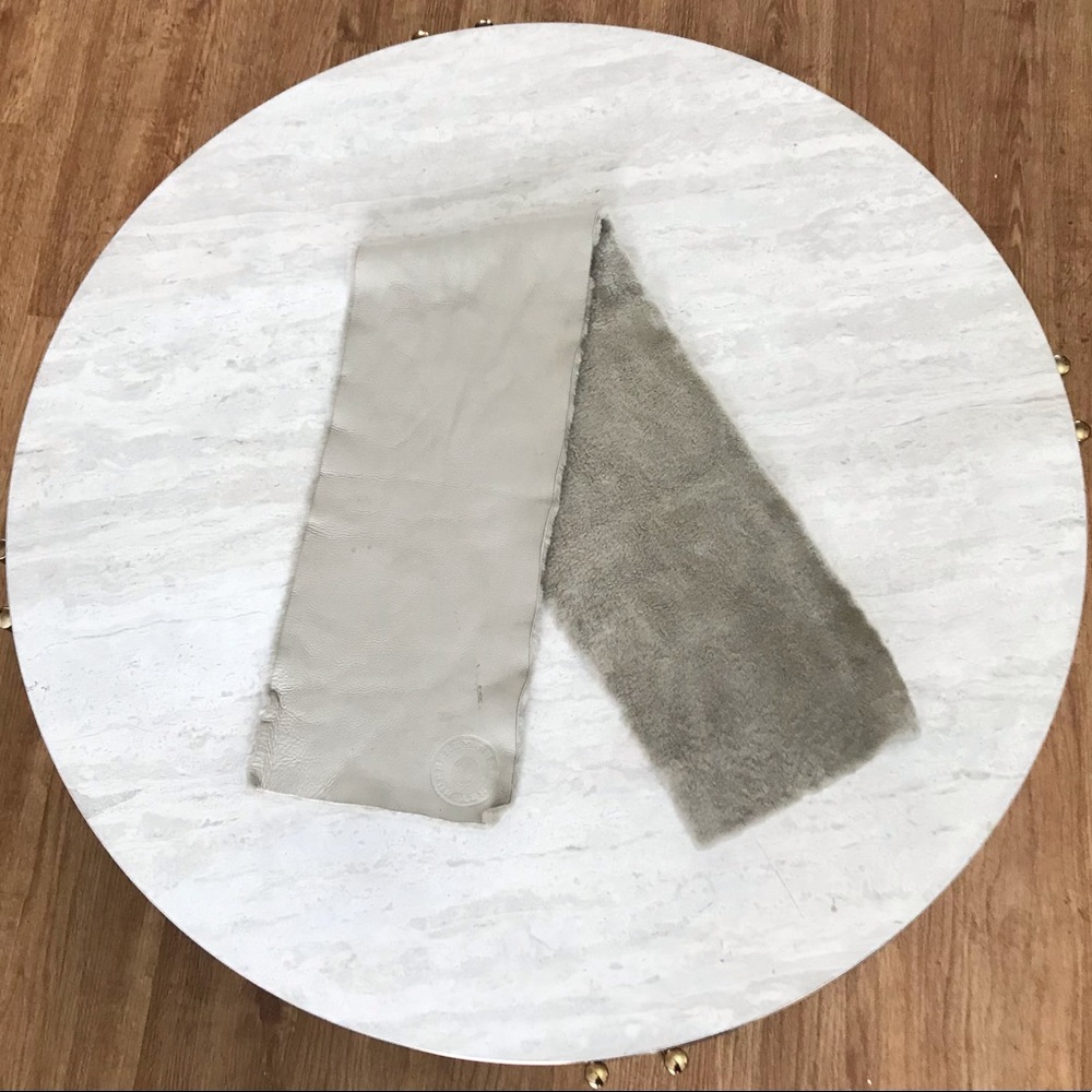 Burberry Stone Shearling Scarf